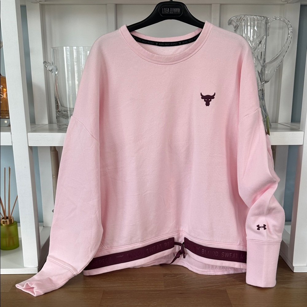 Bundle 5 items @ 15$, pay only 45$ - UA Project Rock Pink Crew Neck Sweater